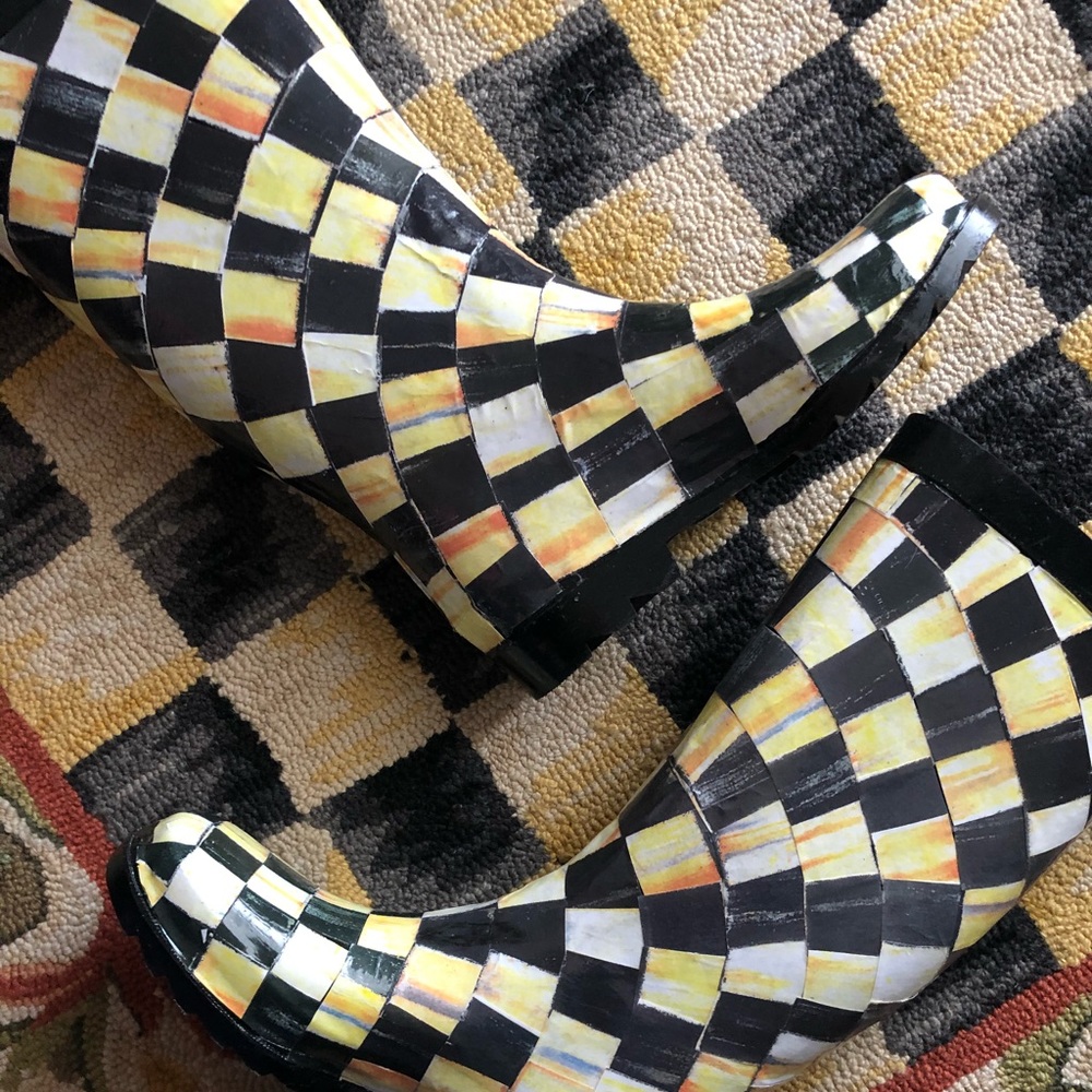 Mackenzie Child’s inspired rain boots for decor
